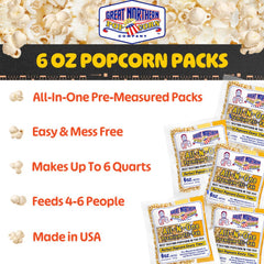 Great Northern oil and butter packet detail inside pouch highlighting easy mess-free use