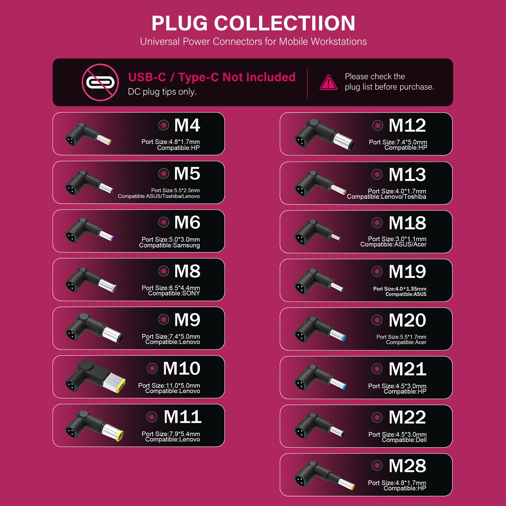 GreBed set of 15 interchangeable tips laid out to show compatibility options and ease