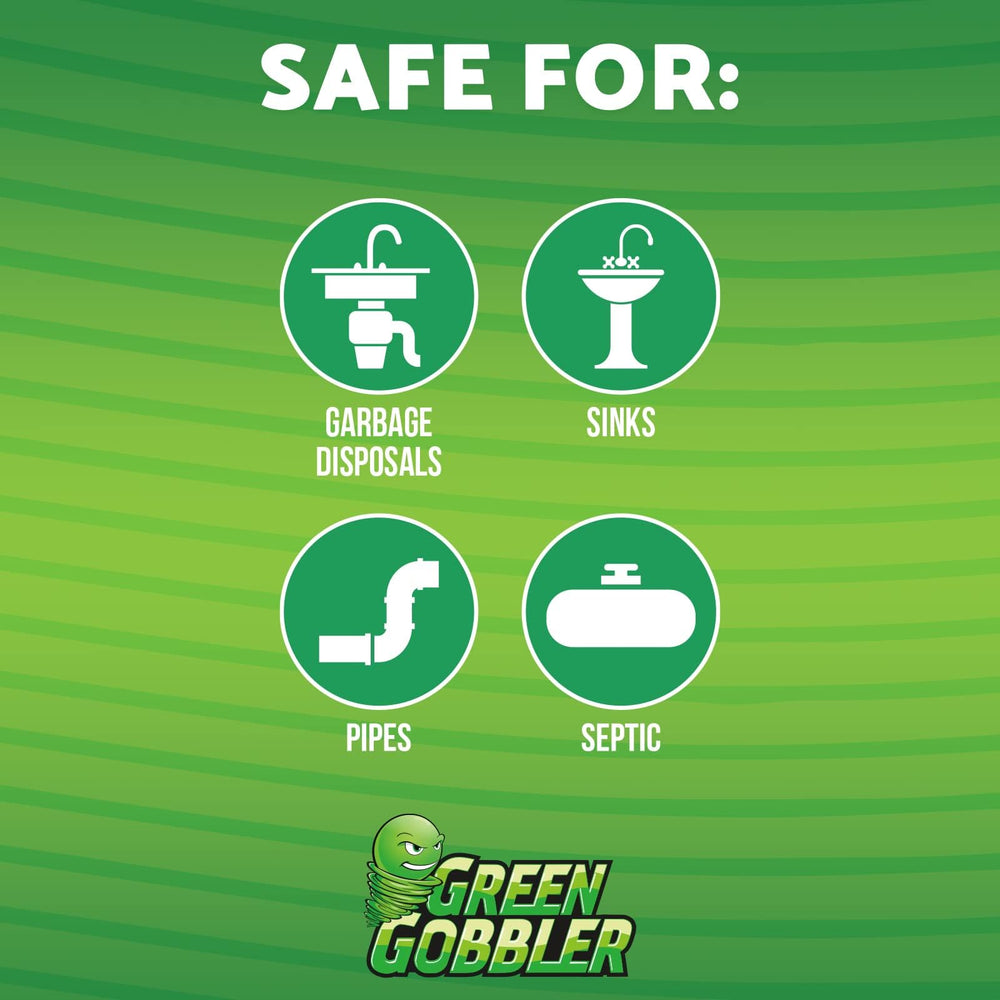 Green Gobbler bottle beside measuring cup for accurate dosing benefit
