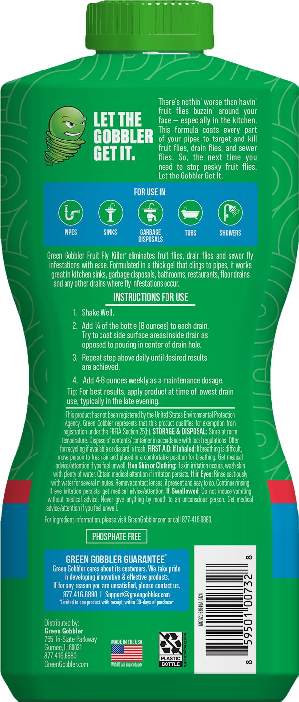 Green Gobbler bottle anti-glug spout pouring gel cleanly, reduced splashing
