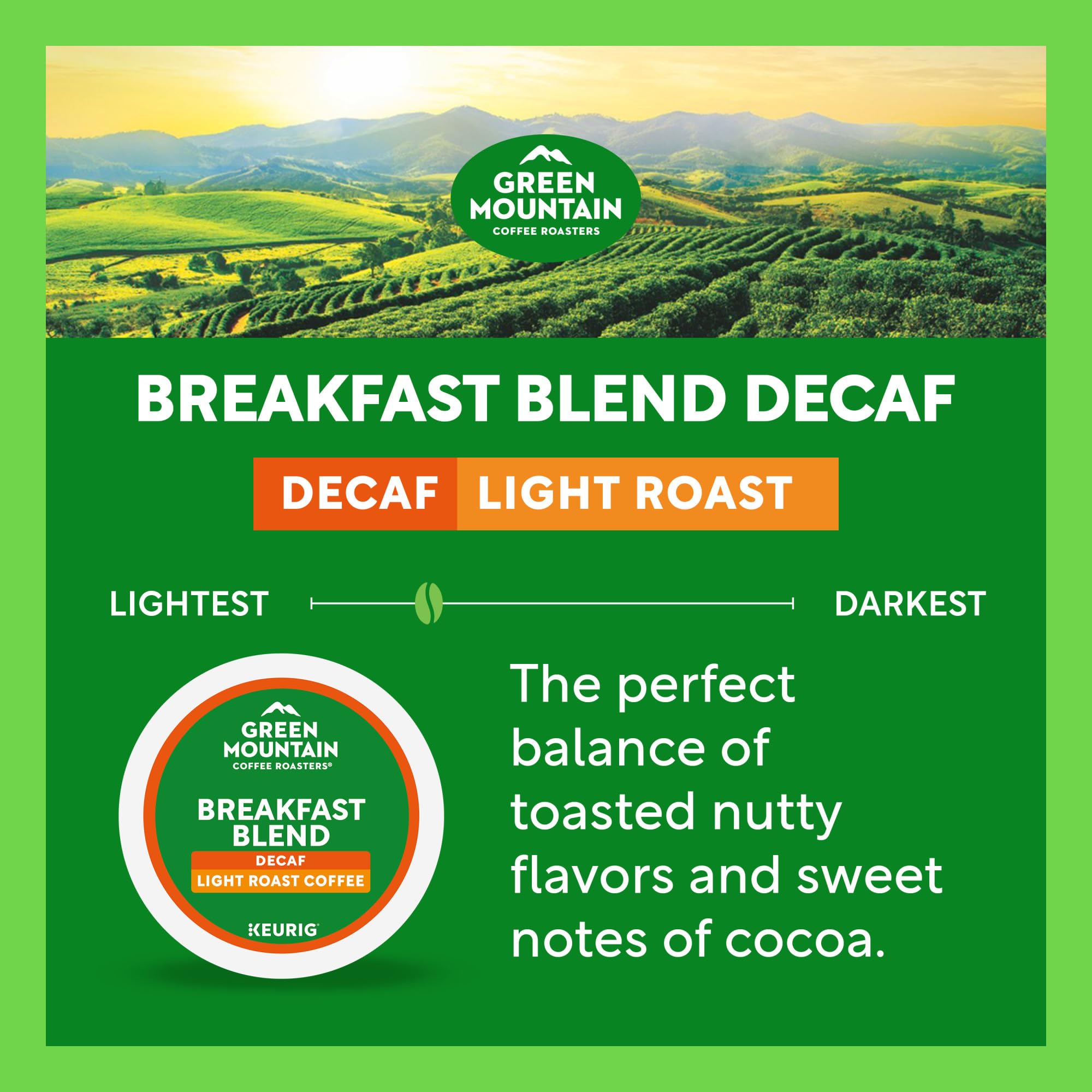 Green Mountain Coffee Roasters K-Cup inserted in Keurig showing easy compatibility