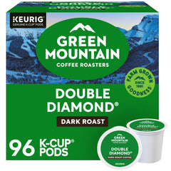 Green Mountain Coffee Roasters front packaging showing 96-count and bold roast