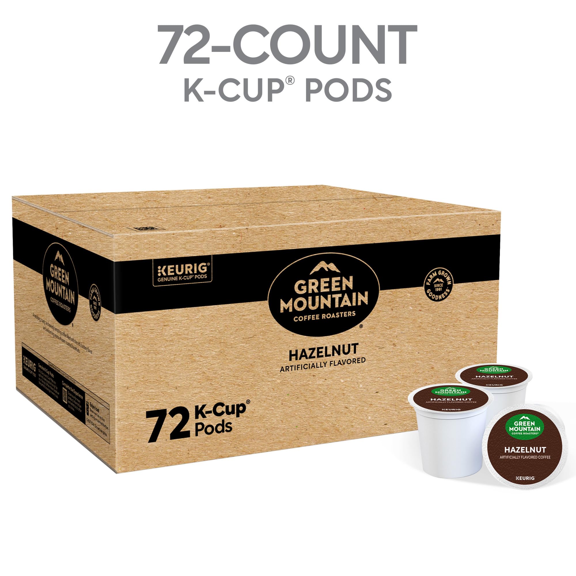 Green Mountain Coffee Roasters open box with K-Cup pods ready for brewing benefit