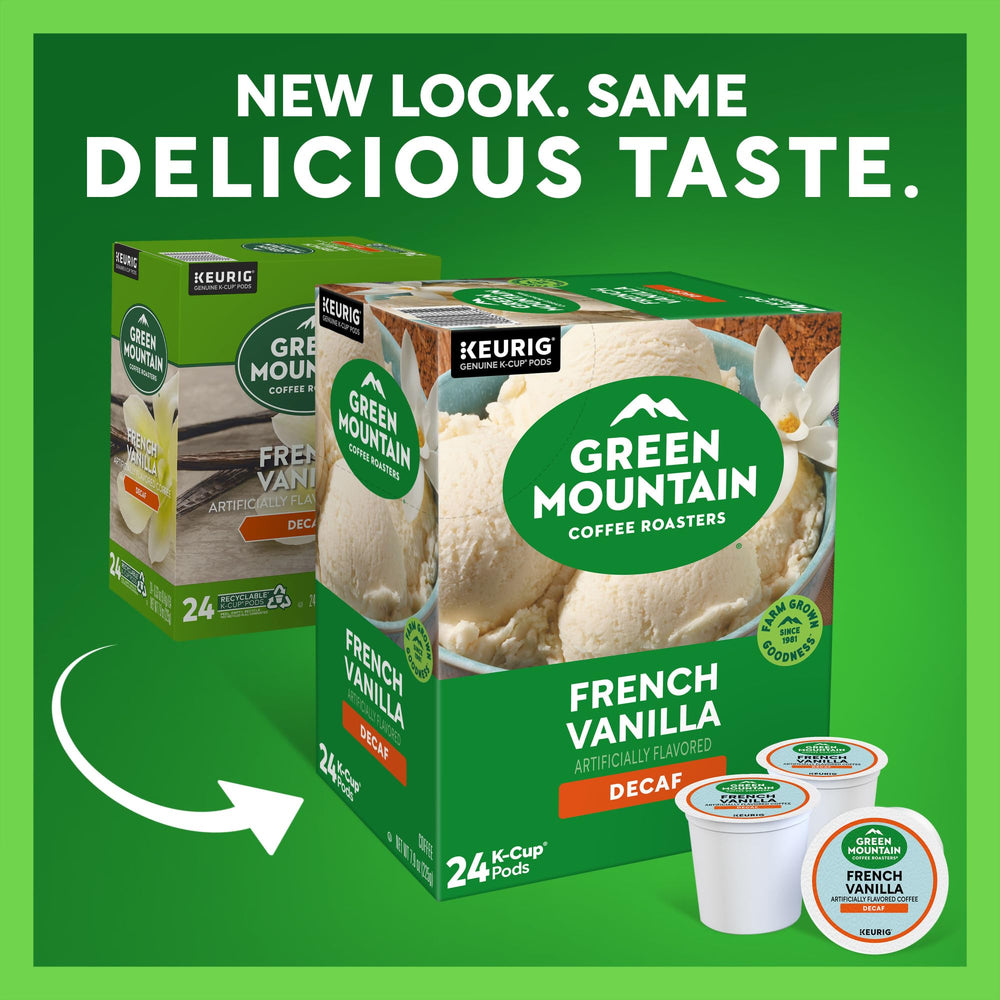 Green Mountain K-Cup pod top view highlighting pod design and freshness