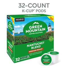 Green Mountain Coffee Roasters opened K-Cup with ground coffee texture showing aroma and quality