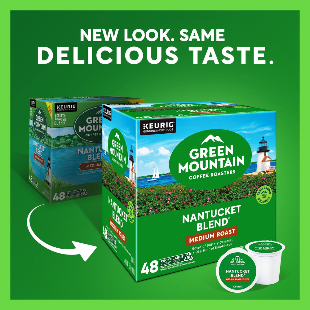 Green Mountain Coffee Roasters single K-Cup pod close-up for quick brewing