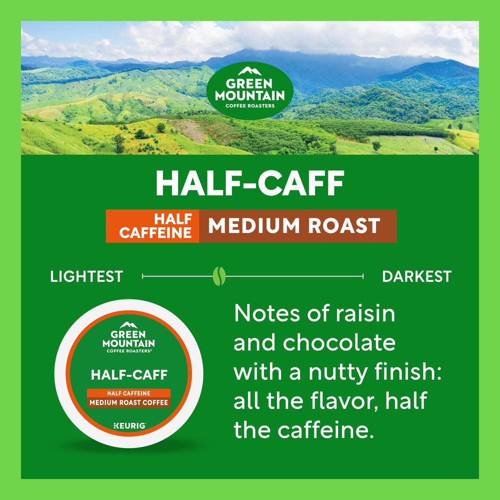 Green Mountain Coffee Roasters pod beside mug demonstrating easy single-serve use