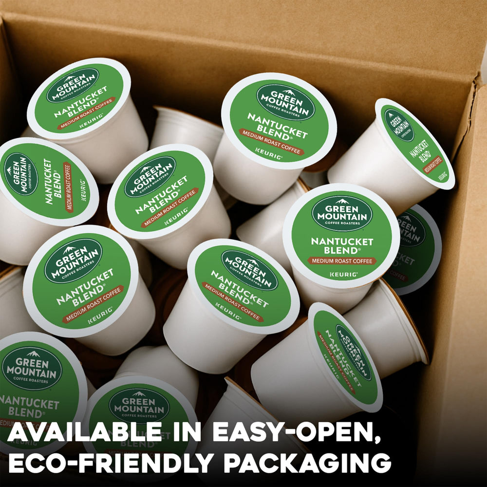 green mountain coffee roasters pods lined in box for organized storage