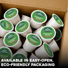 green mountain coffee roasters pods lined in box for organized storage
