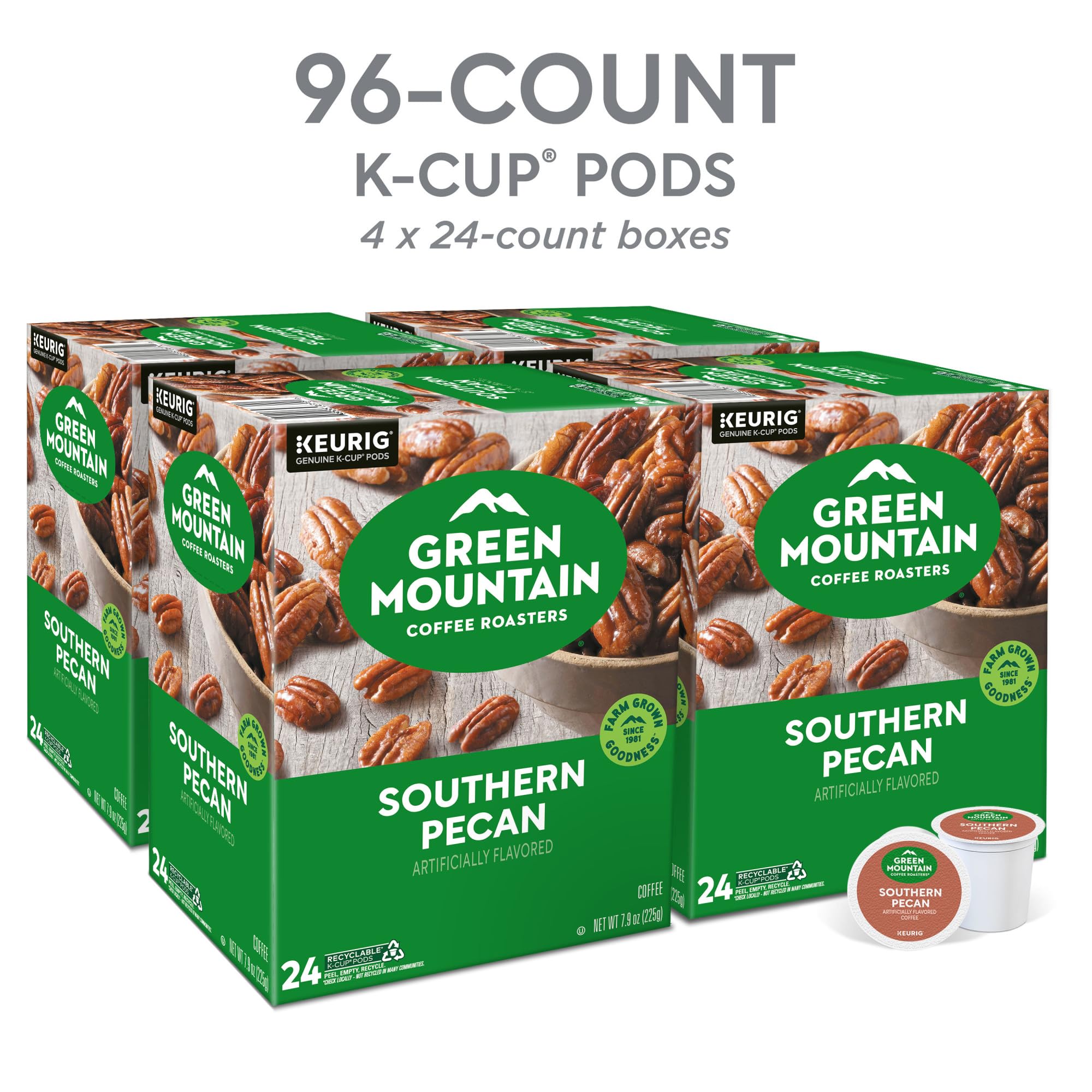 Green Mountain Coffee Roasters pouring brewed Southern Pecan into cup for quick enjoyment