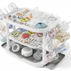 GREENDADI front view of 3-tier drying rack showing capacity and organization