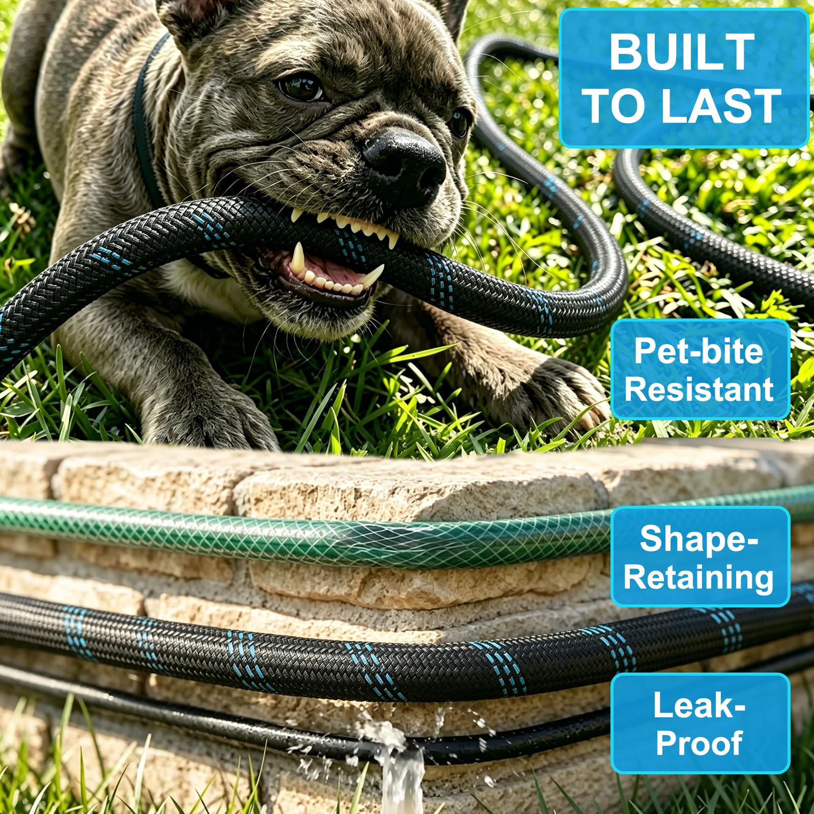 Greenient close-up braided outer texture highlighting abrasion resistance advantage