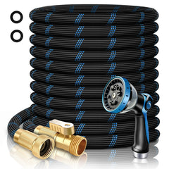 Greenient front view of 50ft hose showing compact packaging and easy-carry benefit