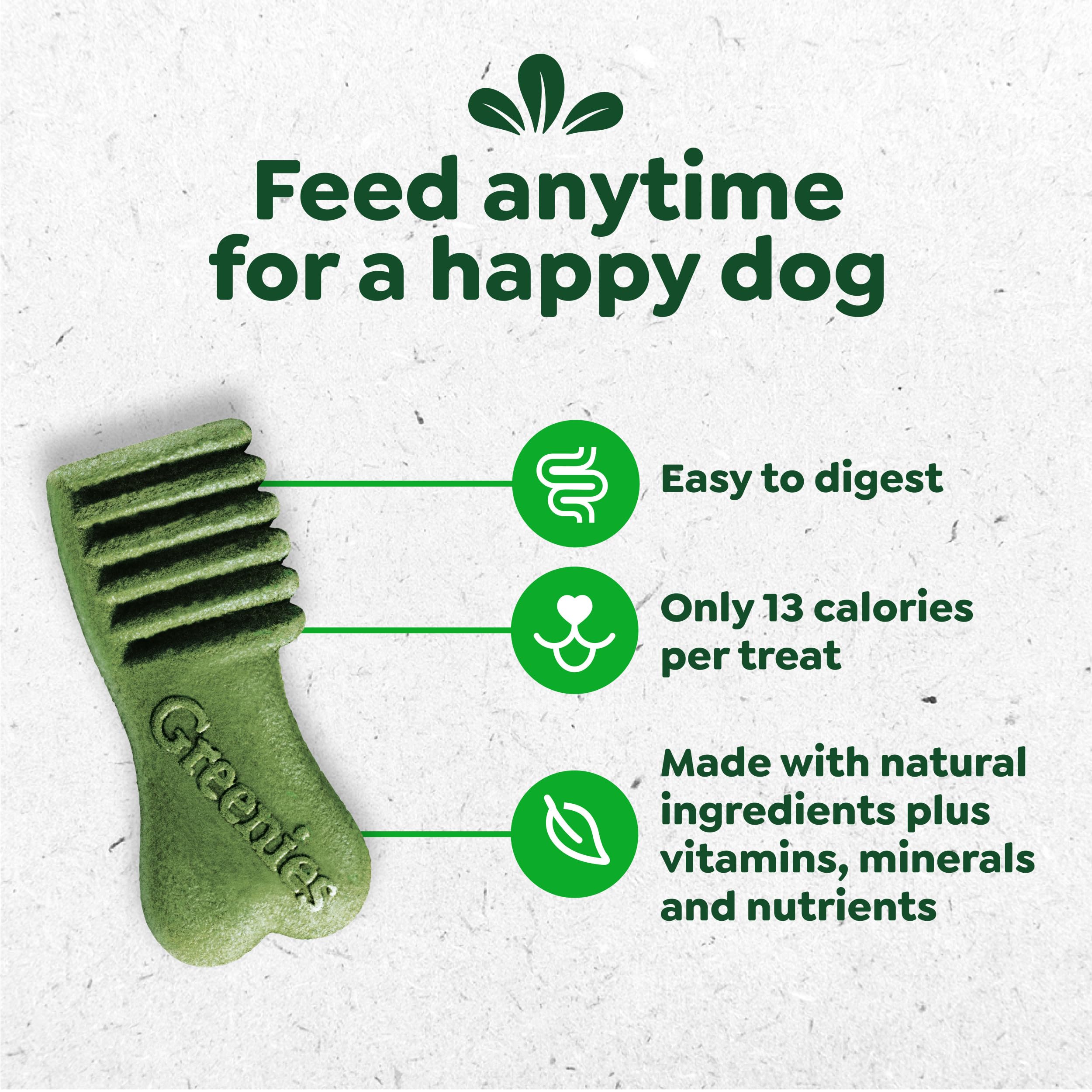 Close-up of Greenies treat texture highlighting chewy consistency and palatability for dogs