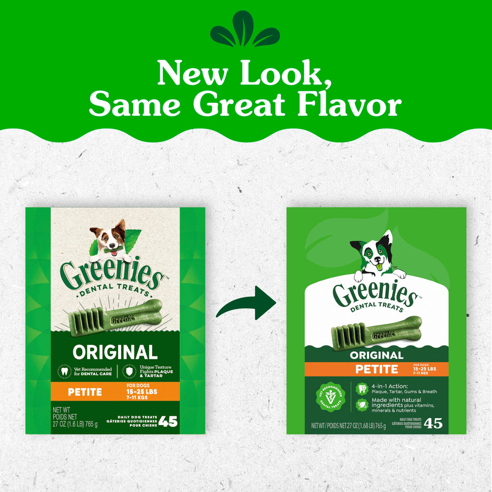 Greenies petite close-up texture highlighting pliable, rawhide-free benefit