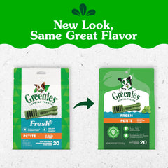 Greenies petitem close-up of chew texture to show cleaning surface benefit
