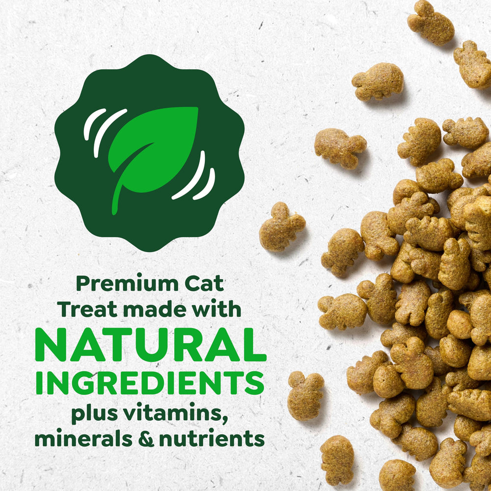 Greenies open package revealing crunchy salmon treats for daily oral care