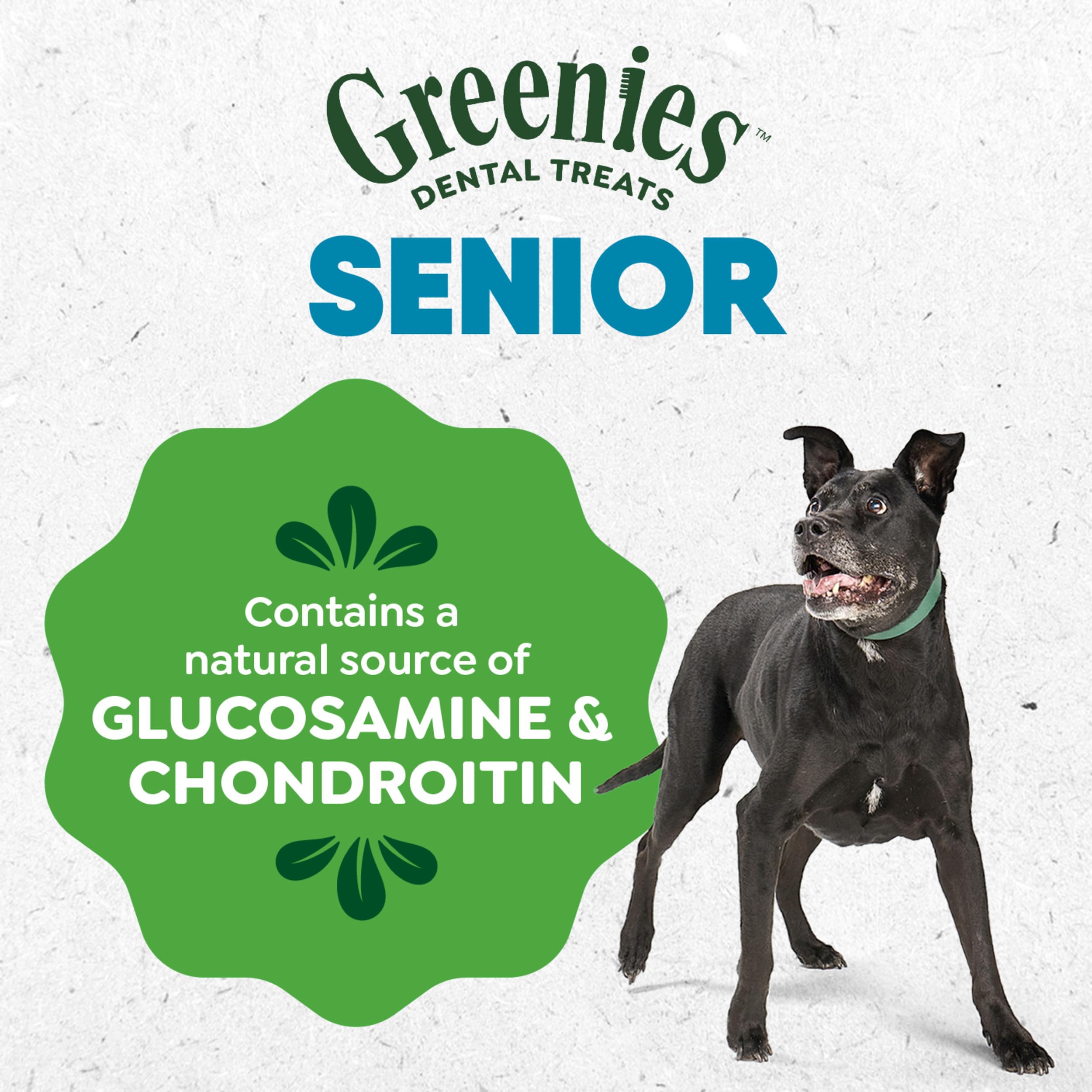 Ingredients list close-up on Greenies packaging emphasizing vitamins