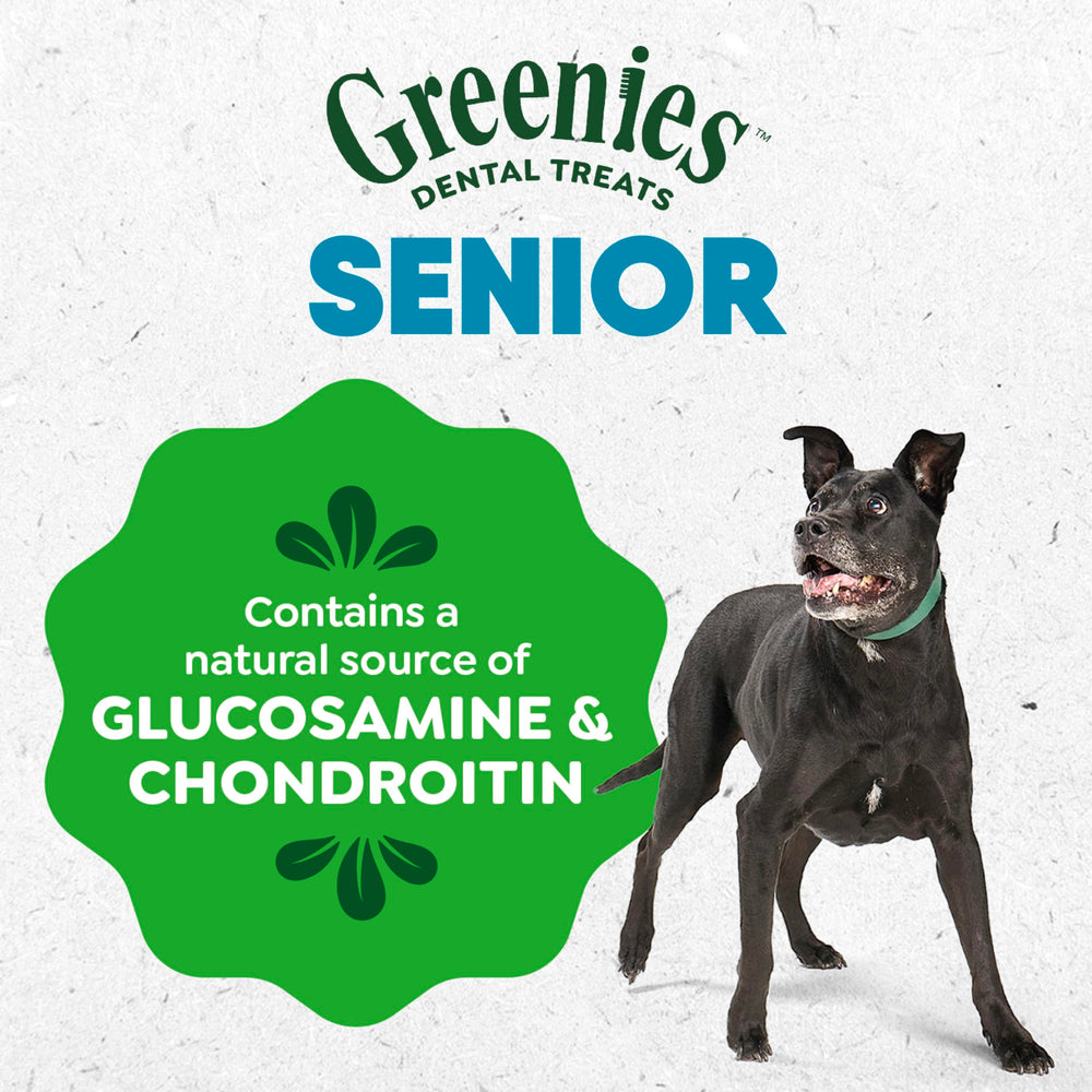 Ingredients list close-up on Greenies packaging emphasizing vitamins