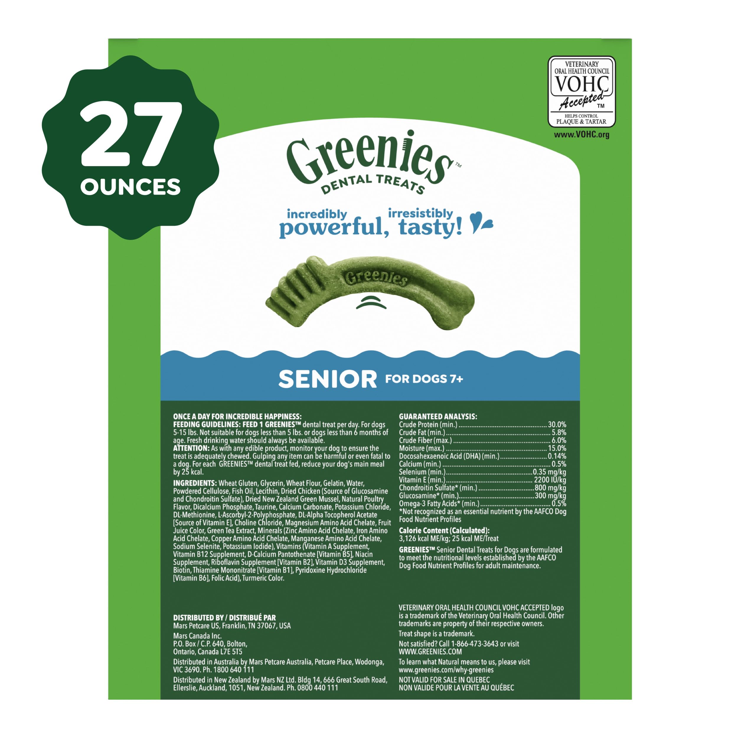 Greenies card with veterinarian recommendation supporting oral care use