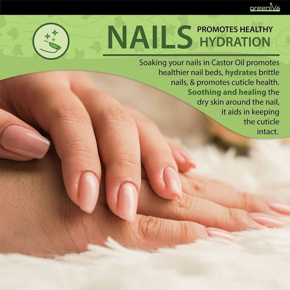 GreenIVe oil on cuticles and hands, moisturizing benefit visible immediately