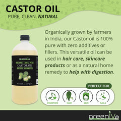 GreenIVe castor oil texture close-up showing rich golden viscous consistency