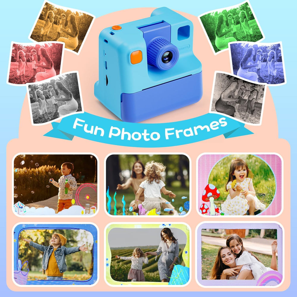 GREENKINDER camera held in hand to show compact size, portable for travel