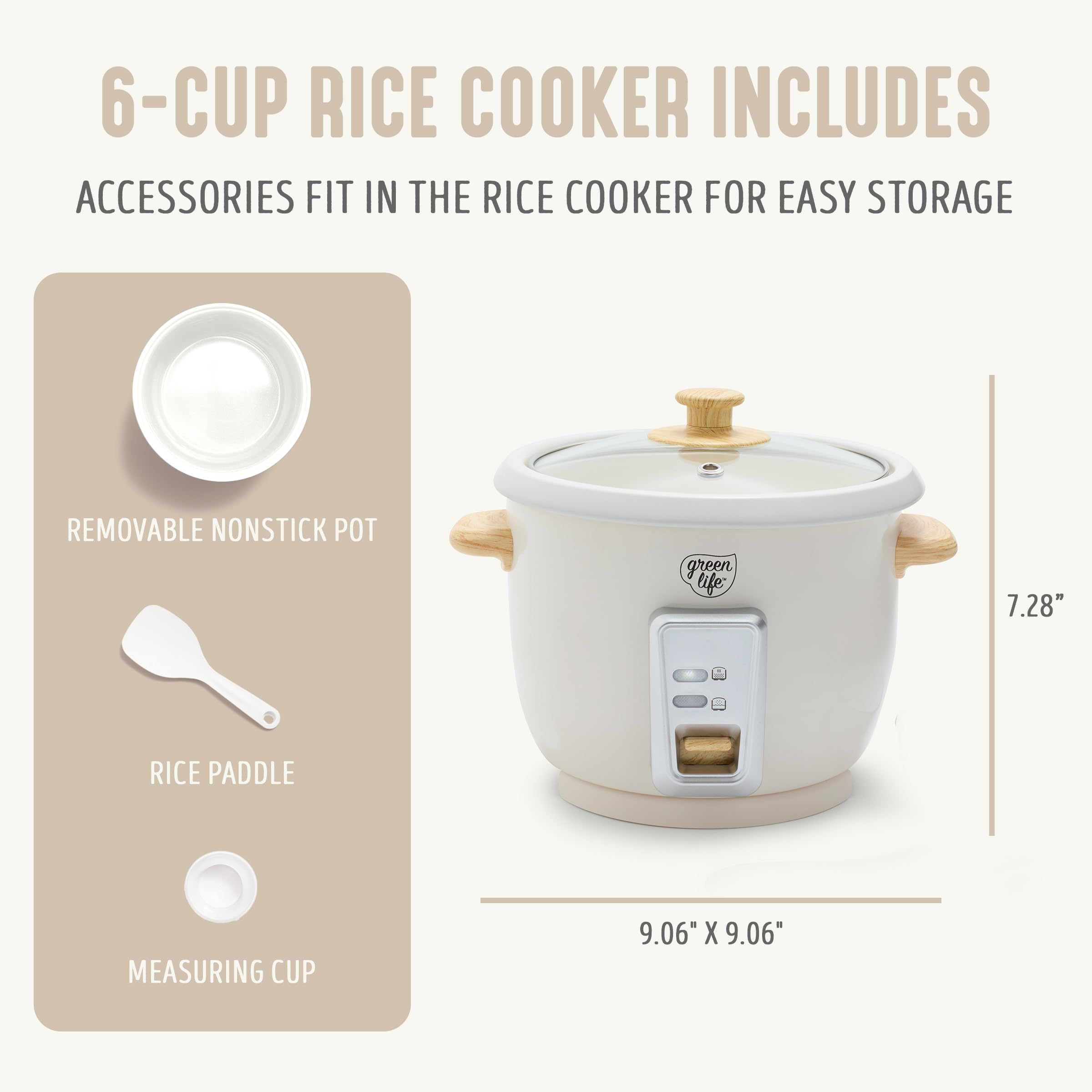 GreenLife cooker in use with fluffy rice served, showing consistent cooking benefit