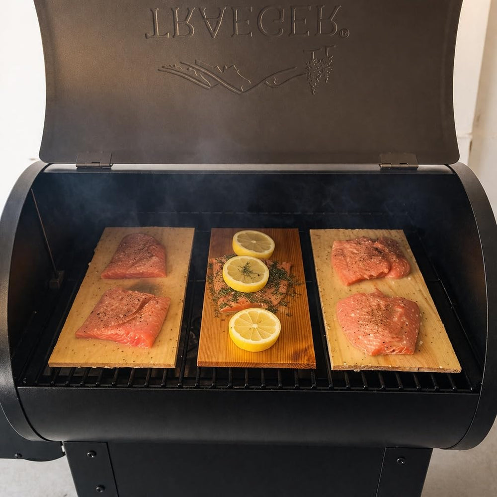 Grill Gourmet plank label and included grilling instructions for safe use