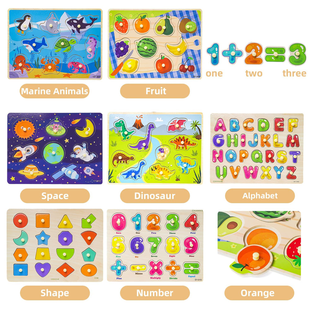 GRINNIE dinosaur board held in toddler hand illustrating size benefit