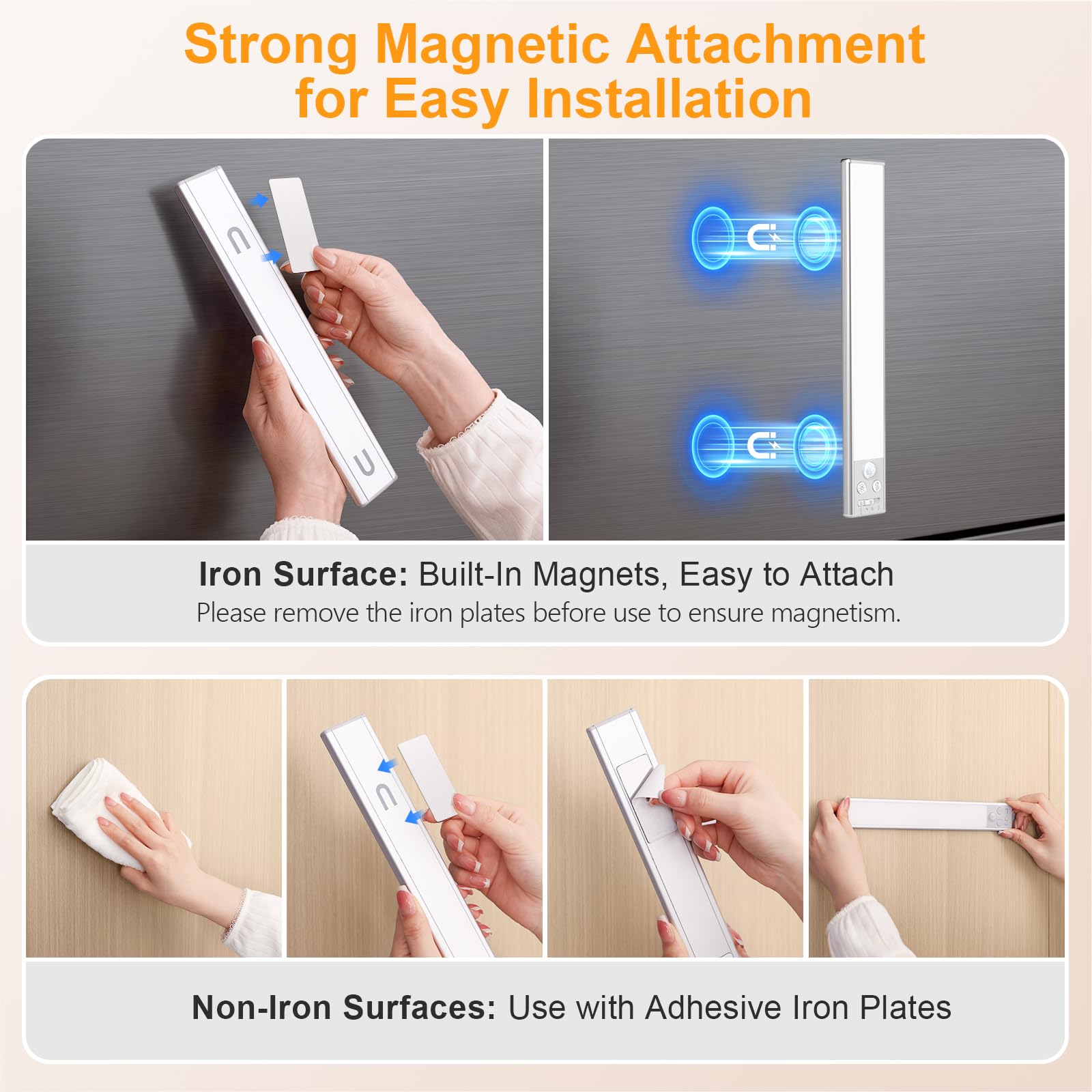 Gritin close-up of control buttons showing color temperature and brightness options for easy adjustment