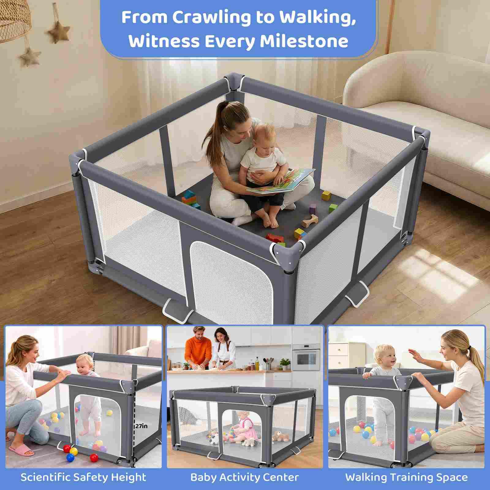 Grobeybees playpen in living room demonstrating home-friendly design