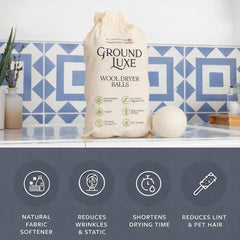 GroundLuxe dryer balls tumbling in dryer improving drying speed