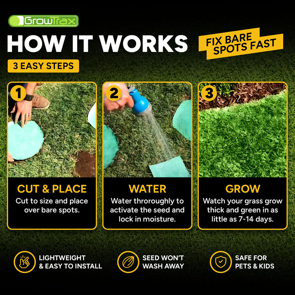 GROWTRAX small-bladed Bermuda rye lawn texture for attractive turf