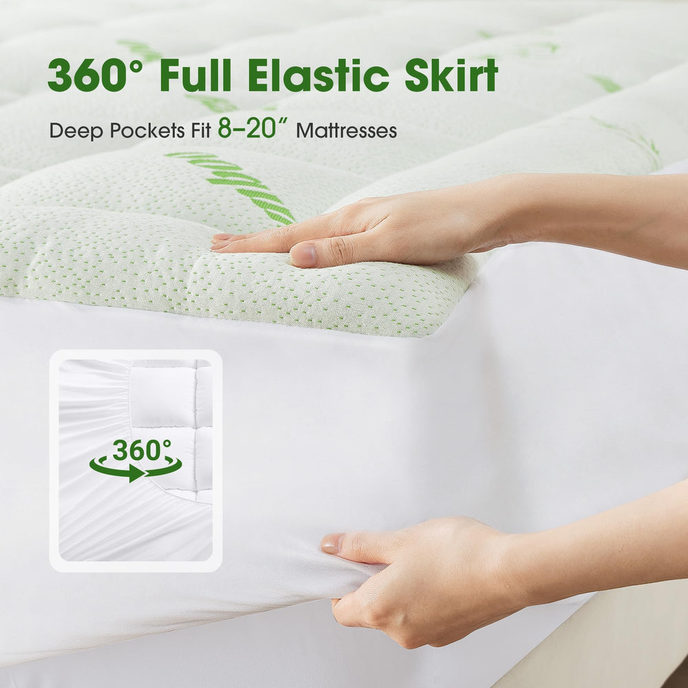GRUSIGN cross-section of fill showing 5D & 7D snow down-alternative loft for plush cushioning