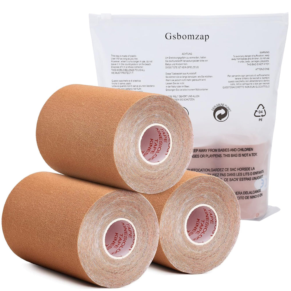 Gsbomzap product label and specs showing size, latex-free, and material info