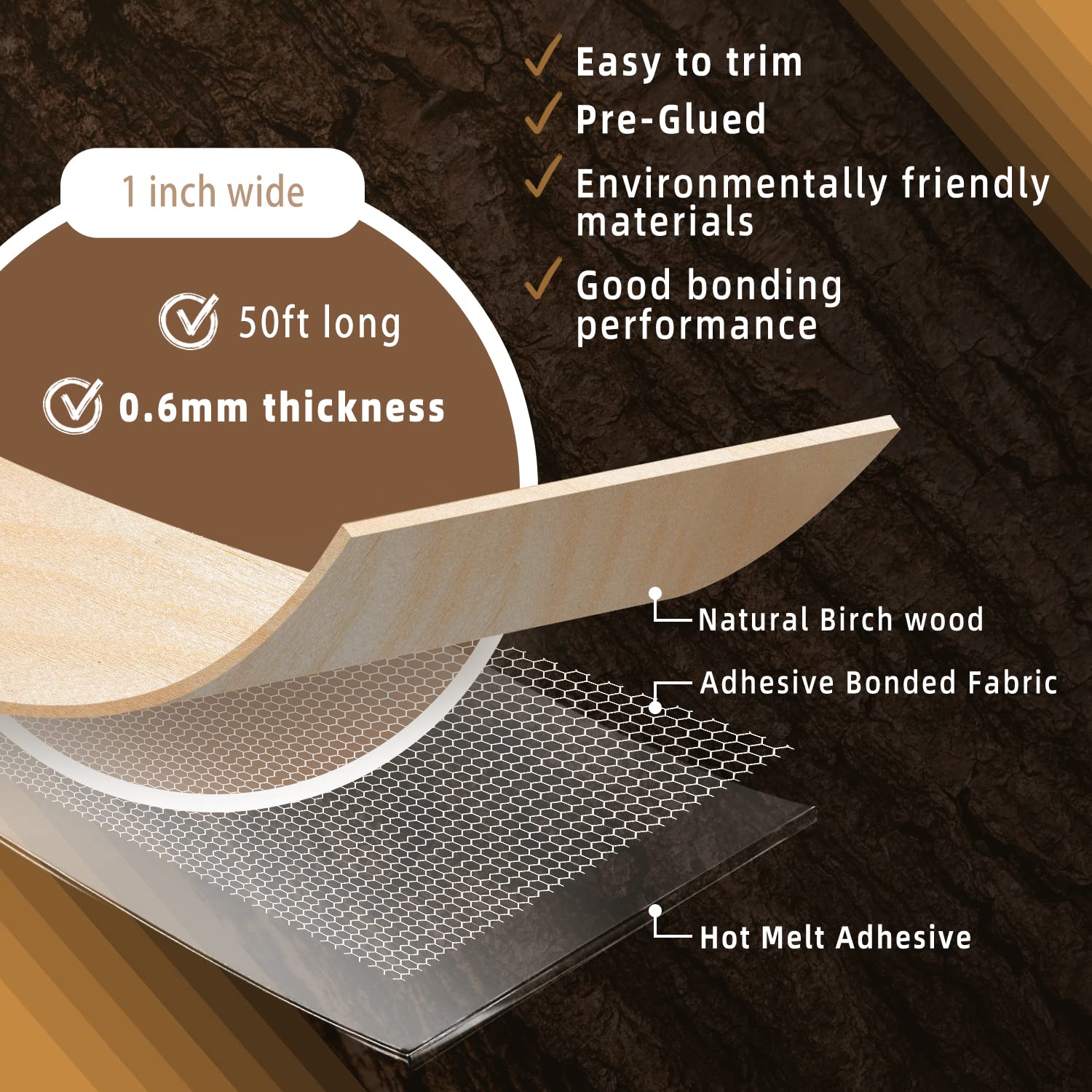 GSCIT Club birch veneer close-up grain for authentic wood finish