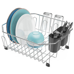 GSlife front view of small sink rack showing compact layout and organized drying