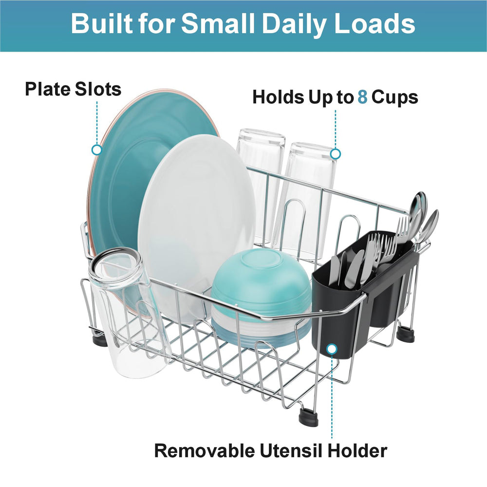 GSlife removable utensil holder close-up organizing cutlery for quick draining