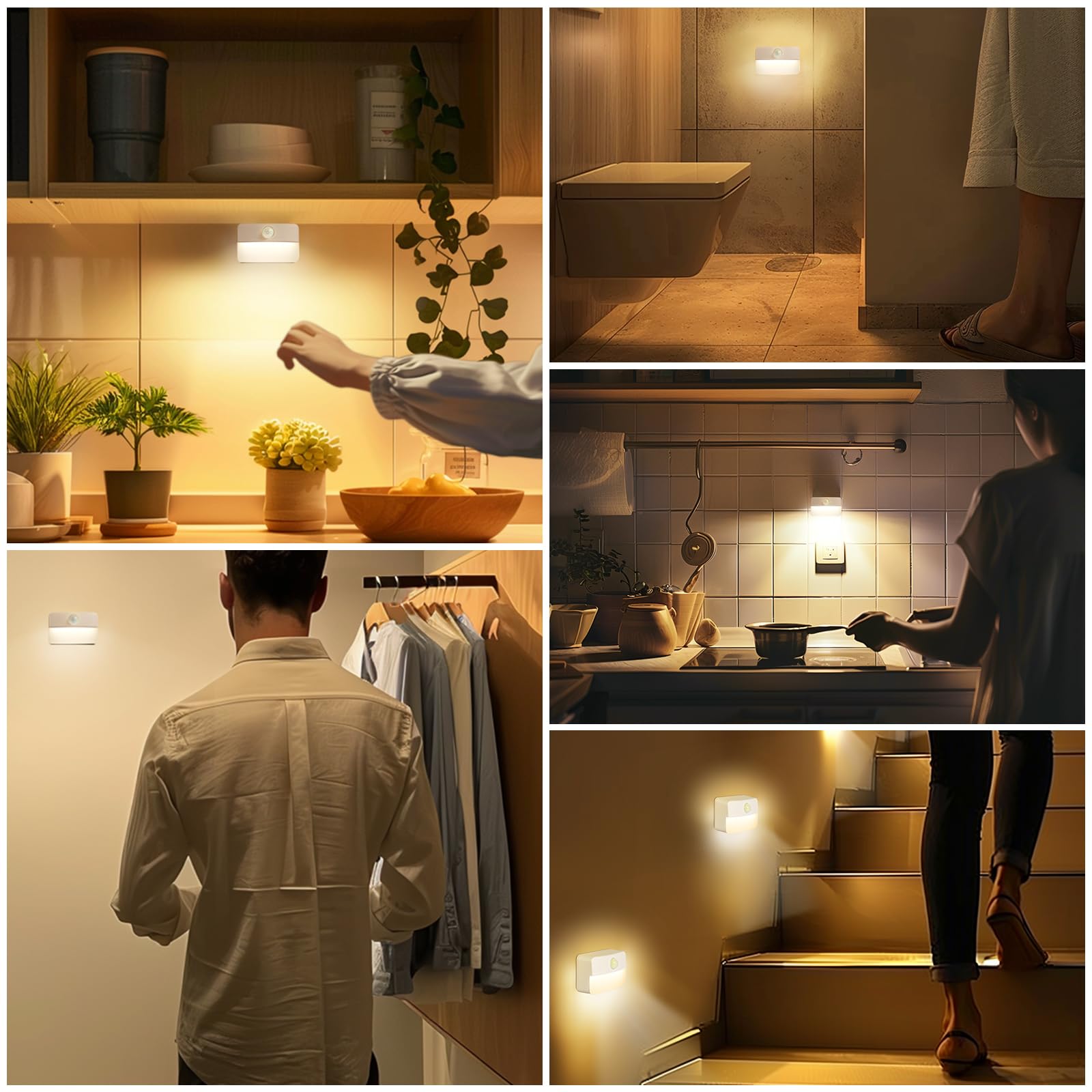 Guankai installed inside closet showing easy no-wiring illumination