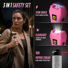 Guard Dog Security rhinestone pepper spray close-up, stylish protection on-the-go