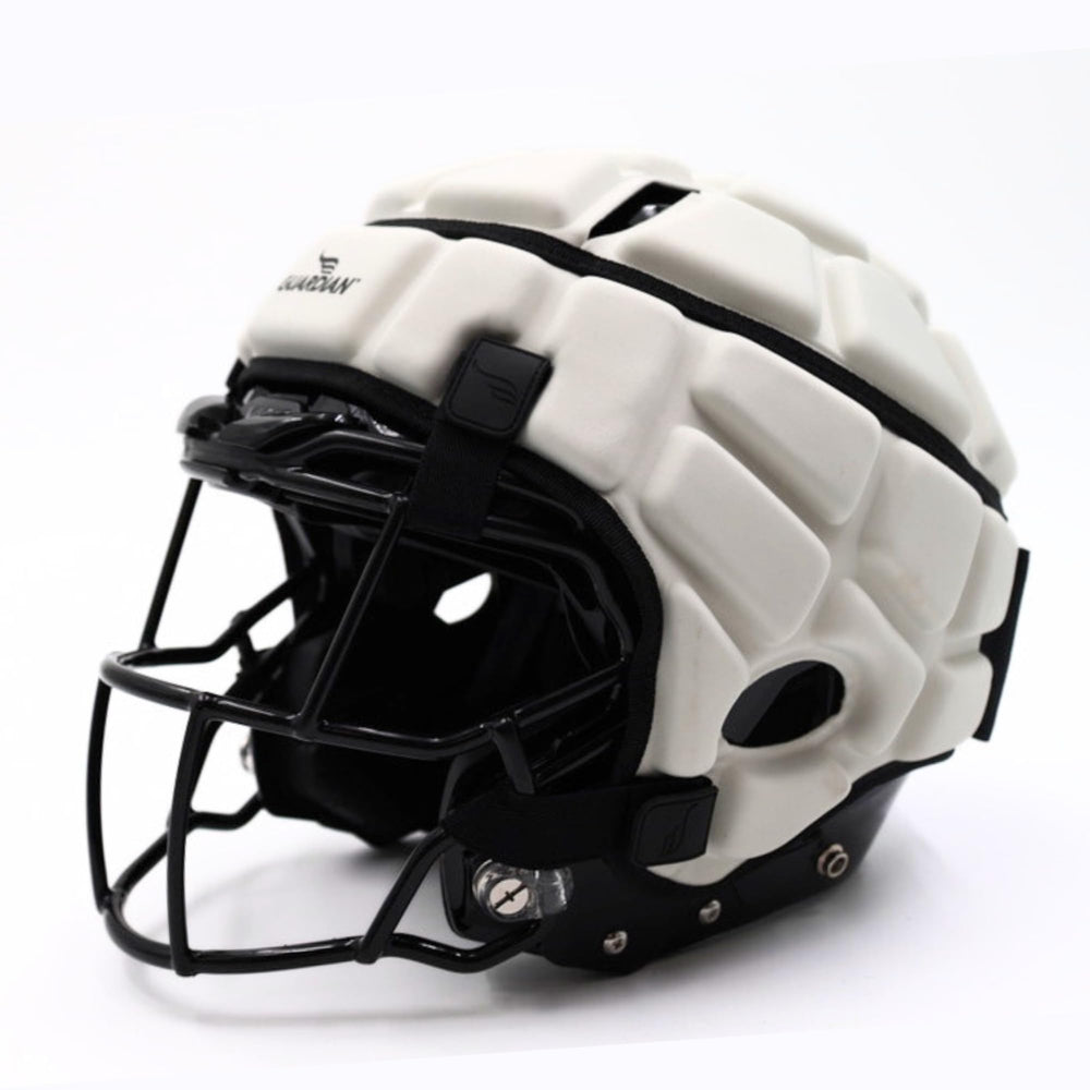 Guardian cap front view showing full coverage and added padding benefit
