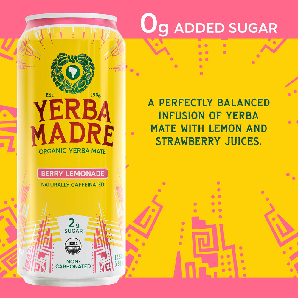 Guayaki close-up of Berry Lemonade texture highlighting natural juice and clarity