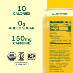 Guayaki can opened with light foam showing fresh pour benefit