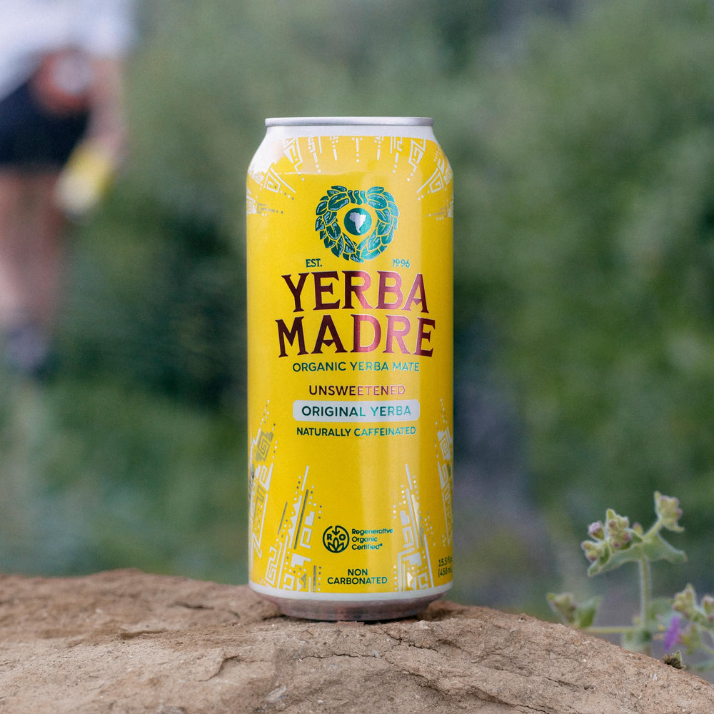Guayaki label close-up showing organic seal and ingredient clarity