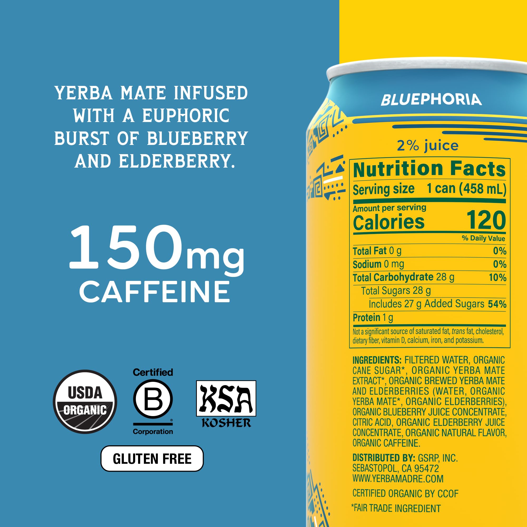 Guayaki Yerba Madre pouring over ice demonstrating refreshing, ready-to-drink energy