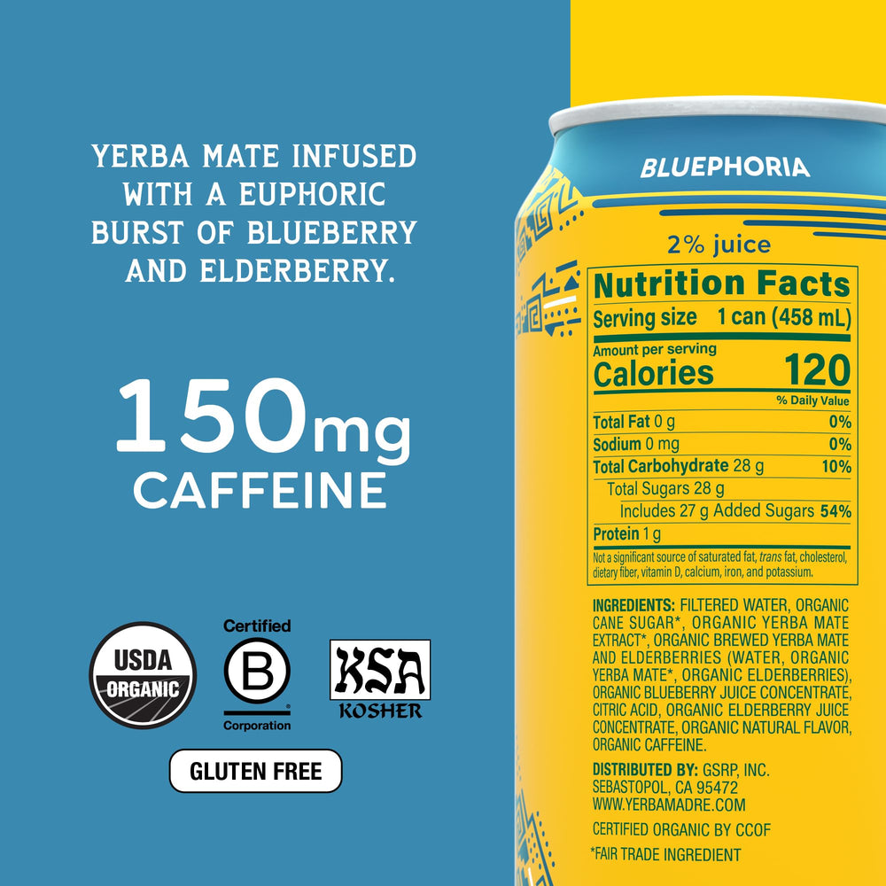 Guayaki Yerba Madre pouring over ice demonstrating refreshing, ready-to-drink energy