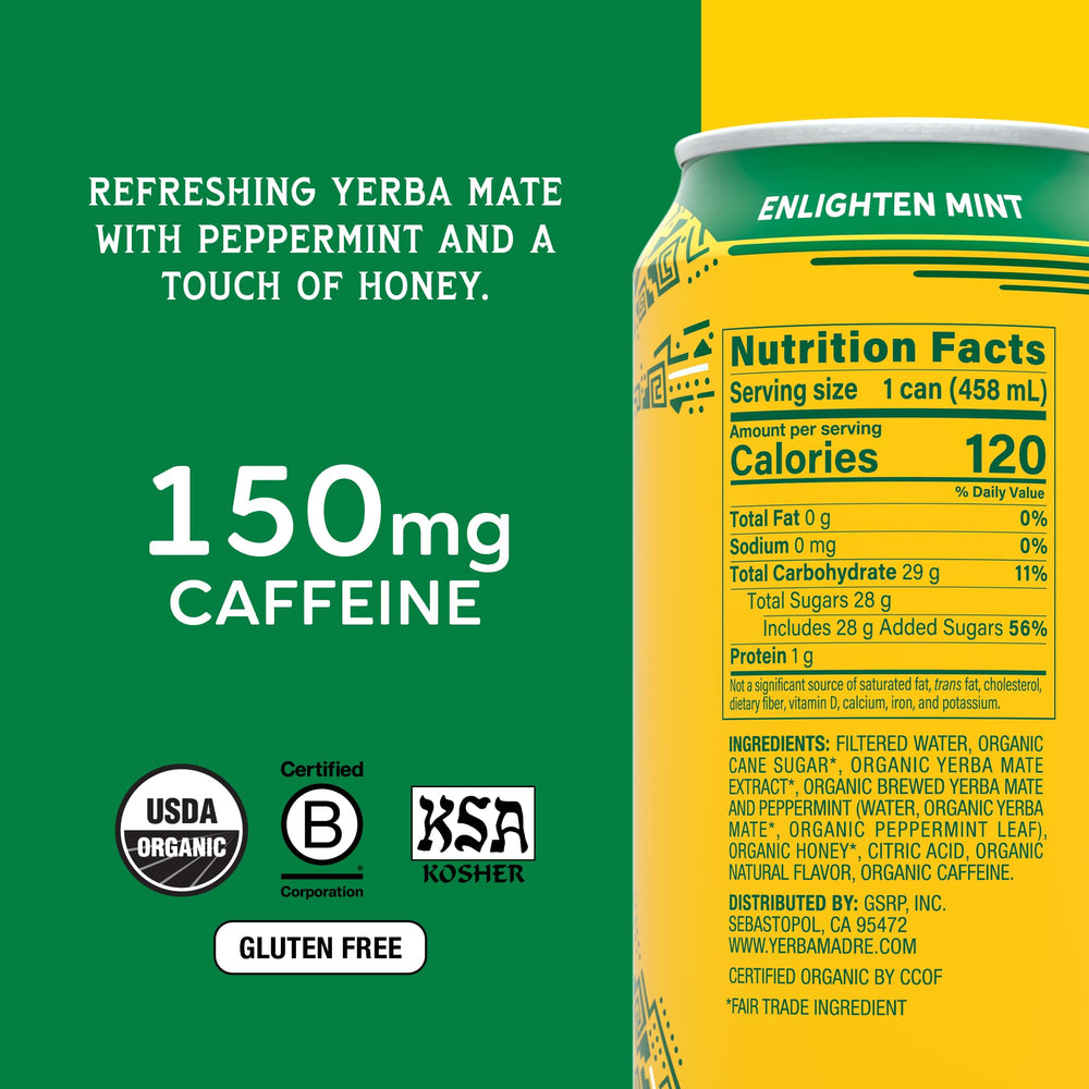 Guayaki Yerba Madre three-can lineup highlighting each flavor and convenience