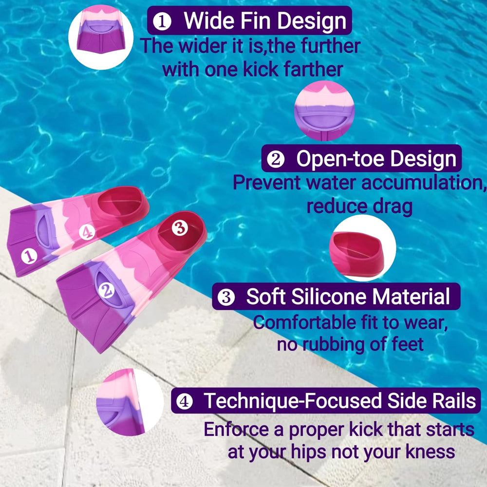 Gugmoy size chart graphic helping choose correct fin size for better fit