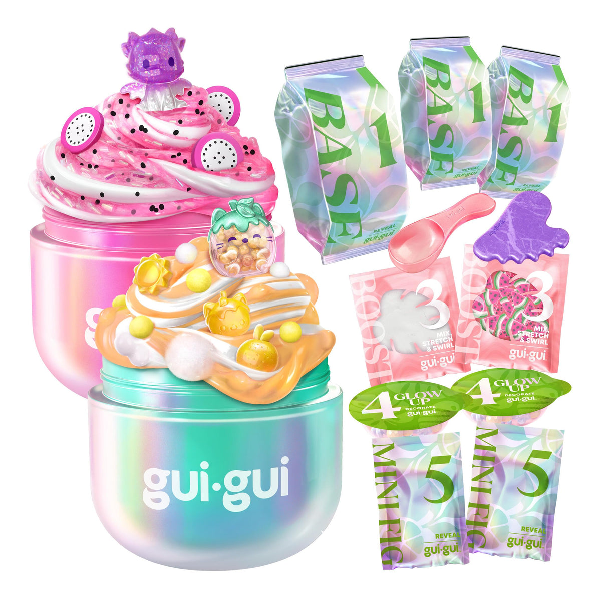 Gui Gui front packaging showing both Gloss and Crunch bundle, enticing collection display